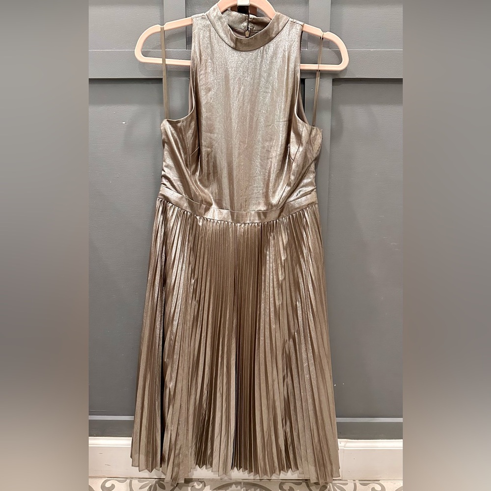 Ann Taylor Strapless Metallic Dress